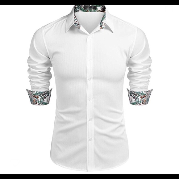 mens slim fit shirts long sleeve